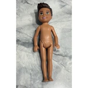 2019 Mattel Chelsea Boy Doll – 5.5" Brown Hair, Green Eyes Barbie